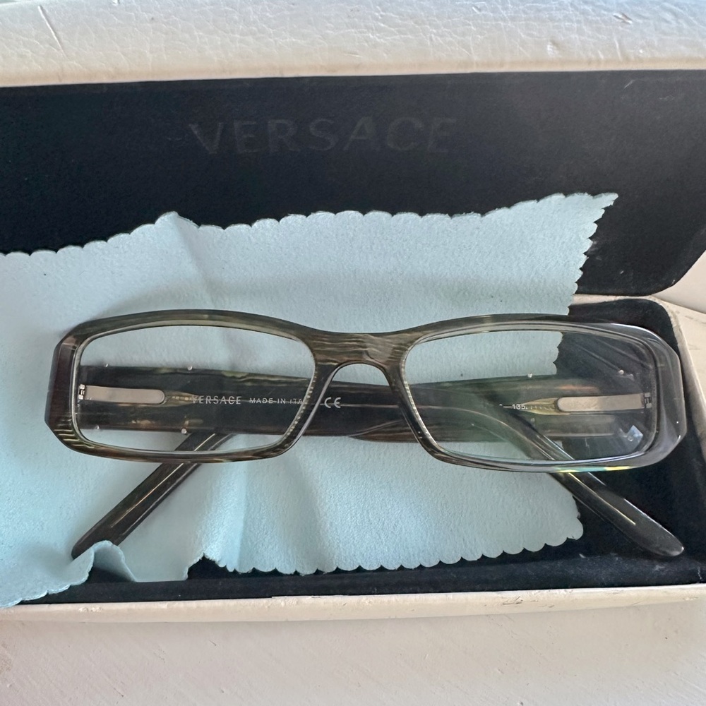 Versace Tortoise Rectangular Glasses - image 6